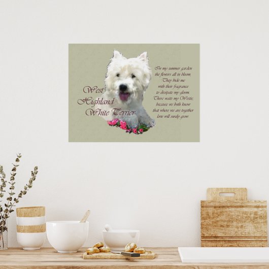 West Highland White Terrier Art Print (Keuken)