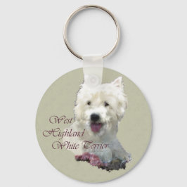 West Highland White Terrier Art Sleutelhanger