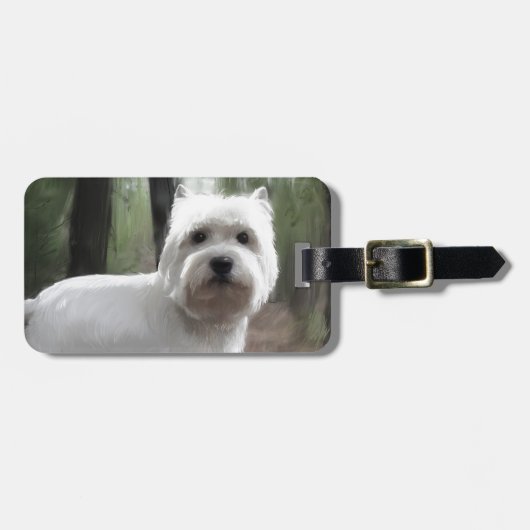 West Highland White Terrier Bagagelabel (Voorkant horizontaal)