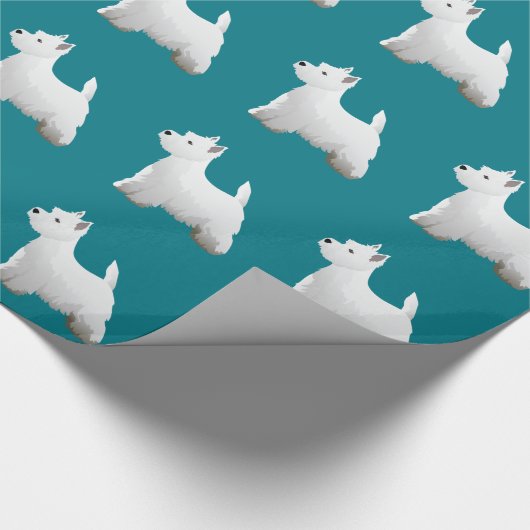 West Highland White Terrier Basic Breed Design Cadeaupapier (Hoek)