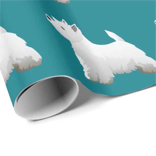 West Highland White Terrier Basic Breed Design Cadeaupapier (Rol Hoek)