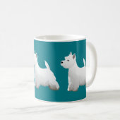 West Highland White Terrier Basic Breed Design Koffiemok (Voorkant rechts)