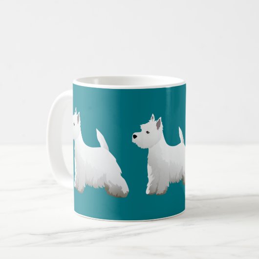 West Highland White Terrier Basic Breed Design Koffiemok (Voorkant links)