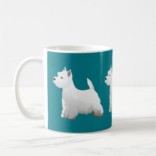West Highland White Terrier Basic Breed Design Koffiemok (Links)