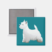 West Highland White Terrier Basic Breed Design Magneet (Voorkant / Achterkant)
