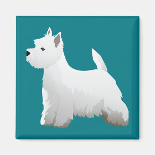 West Highland White Terrier Basic Breed Design Magneet