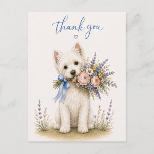 West Highland White Terrier Bedankt Briefkaart