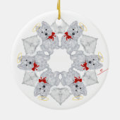 West Highland White Terrier Beeldje Keramisch Ornament (Achterkant)
