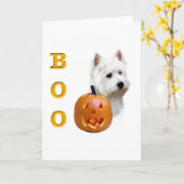 West Highland White Terrier Boo Kaart (Gele Bloem)