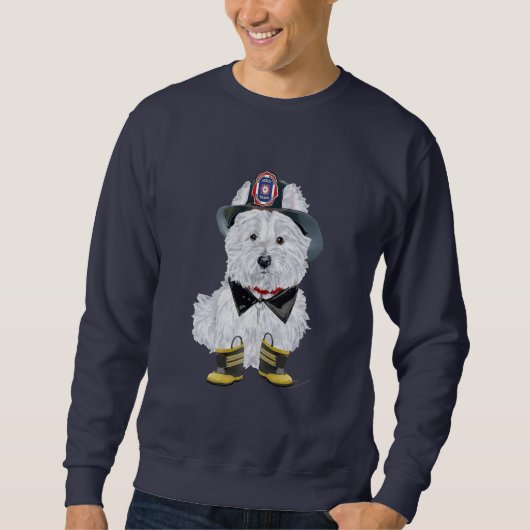 West Highland White Terrier Brandweerman Trui (Voorkant)