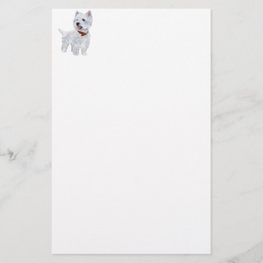 West Highland White Terrier Briefpapier (Voorkant)