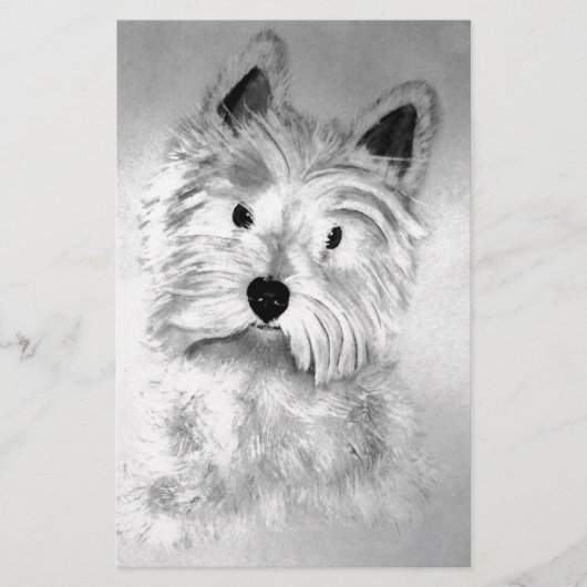 West Highland White Terrier Briefpapier (Voorkant)