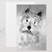 West Highland White Terrier Briefpapier (Voorkant / Achterkant)