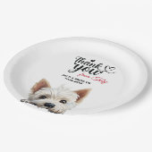 West Highland White Terrier Bruiloft Dank u Papieren Bordje (Gekanteld)