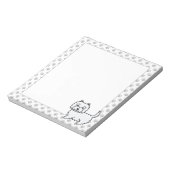 West Highland White Terrier Cartoon Dog & Paws Notitieblok (Linkerzijde)