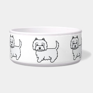West Highland White Terrier Cartoon Hond Voerbakje