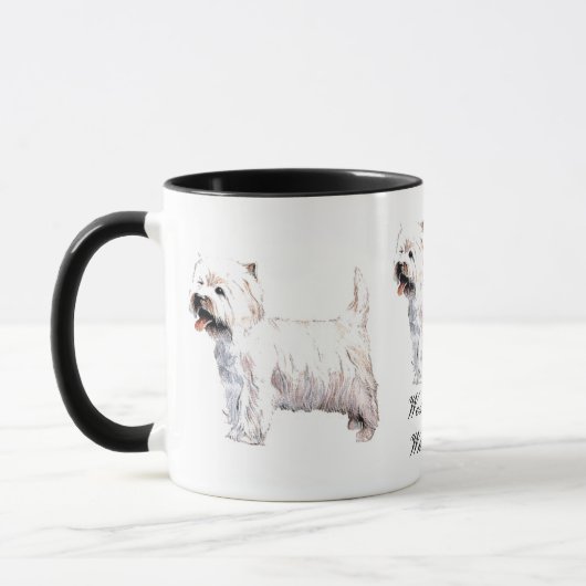 West Highland White Terrier Ceramic Mok (Links)