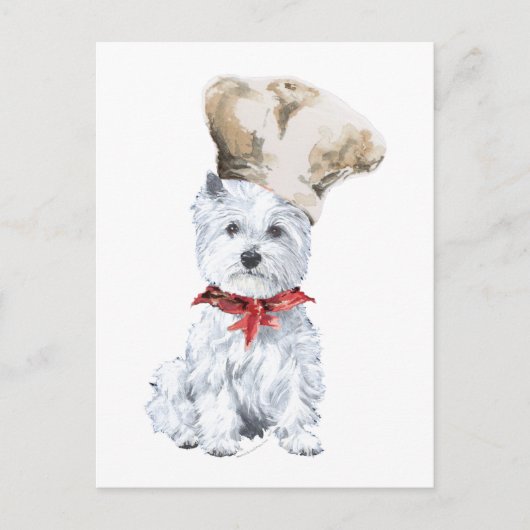 West Highland White Terrier Chef-kok Briefkaart (Voorkant)