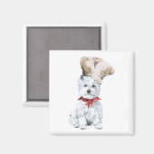 West Highland White Terrier Chef Magneet (Voorkant / Achterkant)
