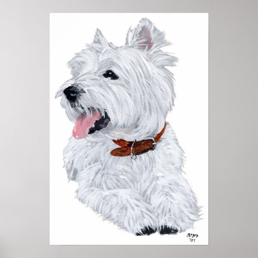 West Highland White Terrier Chef Poster (Voorkant)