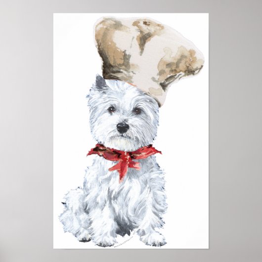 West Highland White Terrier Chef Poster is already (Voorkant)