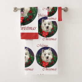 West Highland White Terrier Christmas Bad Handdoek
