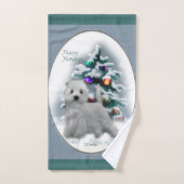 West Highland White Terrier Christmas Bad Handdoek (Handdoek)