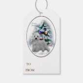 West Highland White Terrier Christmas Cadeaulabel (Voorkant)