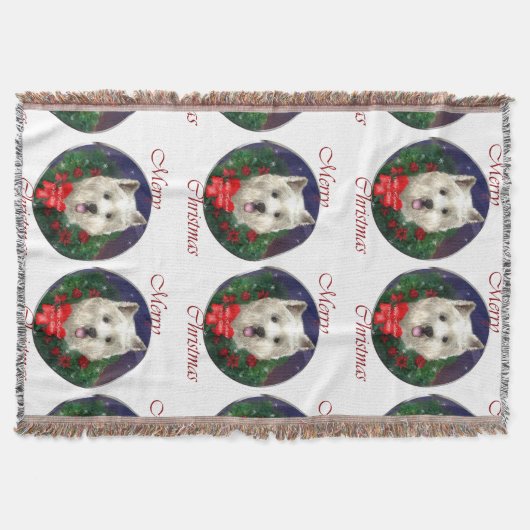 West Highland White Terrier Christmas Deken (Voorkant)