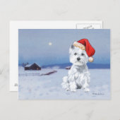 West Highland White Terrier Christmas Feestdagenkaart (Voorkant / Achterkant)