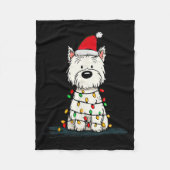 West Highland White Terrier Christmas Graphics Dog Fleece Deken (Voorkant)