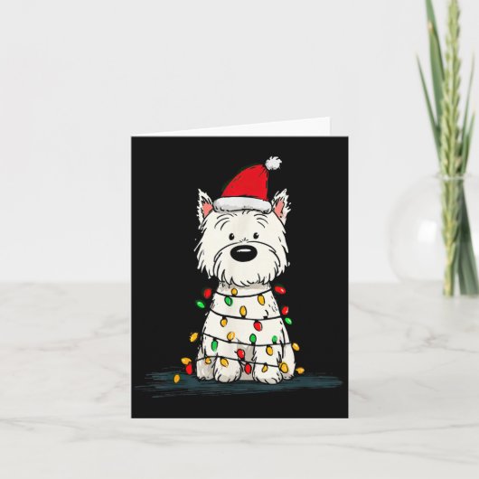 West Highland White Terrier Christmas Graphics Dog Kaart (Voorkant)