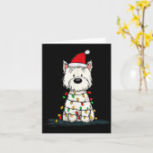 West Highland White Terrier Christmas Graphics Dog Kaart (Gele Bloem)