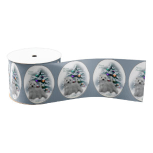 West Highland White Terrier Christmas Grosgrain Lint
