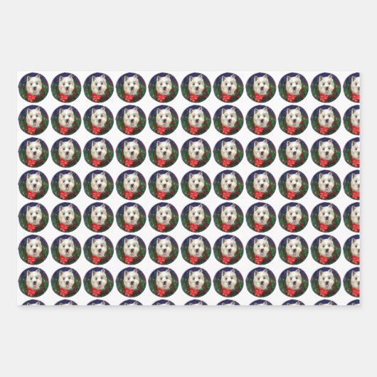 West Highland White Terrier Christmas Inpakpapier Vel (Voorkant 3)