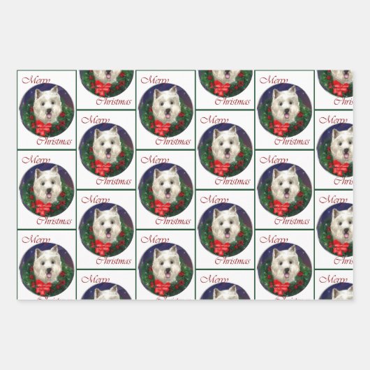 West Highland White Terrier Christmas Inpakpapier Vel (Voorkant 2)