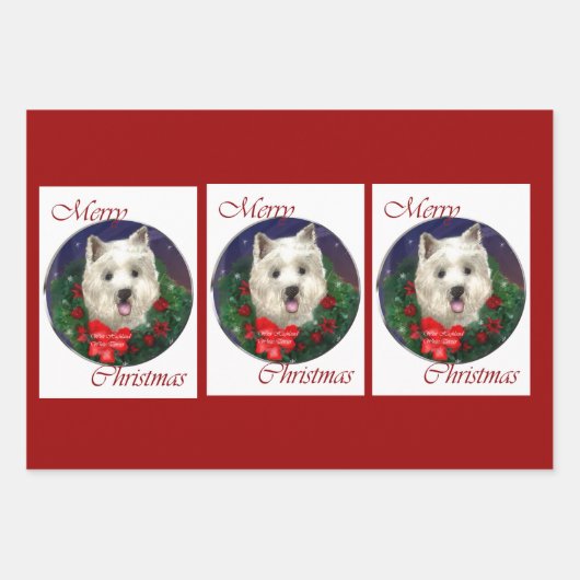 West Highland White Terrier Christmas Inpakpapier Vel (Voorkant)