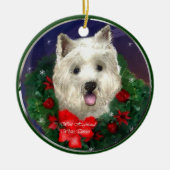 West Highland White Terrier Christmas Keramisch Ornament (Voorkant)