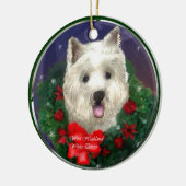 West Highland White Terrier Christmas Keramisch Ornament (Links)
