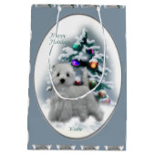 West Highland White Terrier Christmas Medium Cadeauzakje (Achterkant)
