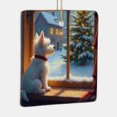 West Highland White Terrier Christmas Morning View Keramisch Ornament (Rechts)