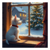 West Highland White Terrier Christmas Morning View Perfect Poster (Voorkant)