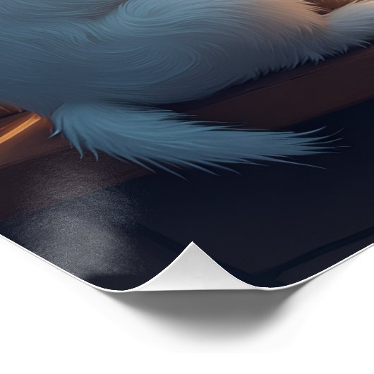 West Highland White Terrier Christmas Morning View Perfect Poster (Hoek)