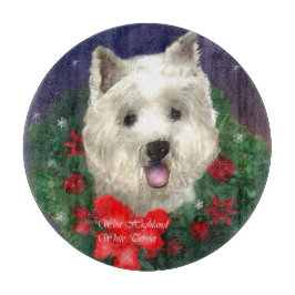 West Highland White Terrier Christmas Snijplank