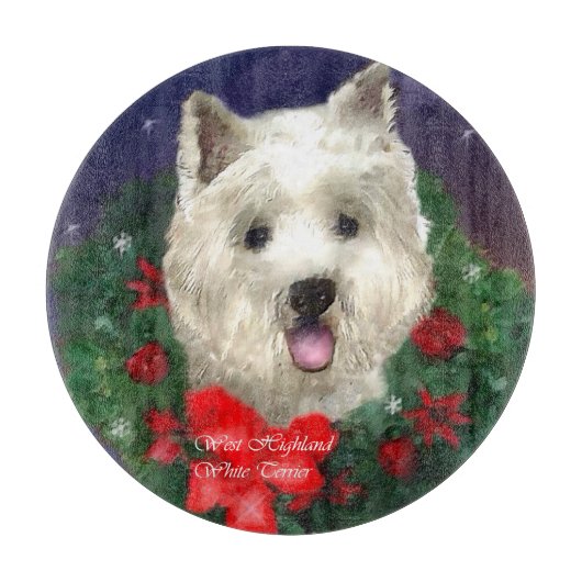 West Highland White Terrier Christmas Snijplank (Voorkant)