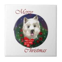 West Highland White Terrier Christmas Tegeltje