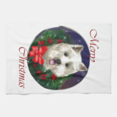 West Highland White Terrier Christmas Theedoek (Horizontaal)