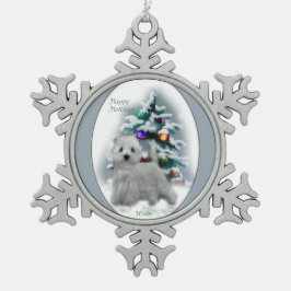 West Highland White Terrier Christmas Tin Sneeuwvlok Ornament