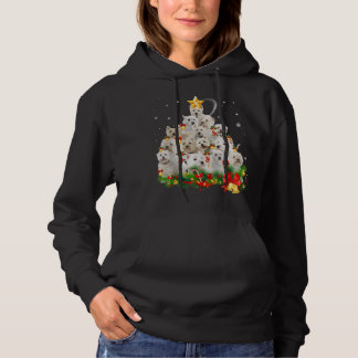 West Highland White Terrier Christmas Tree Lights Hoodie
