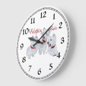 West Highland White Terrier Clock Grote Klok (Hoek)